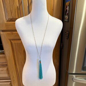 Moon & Lola Turquoise Tassel Necklace